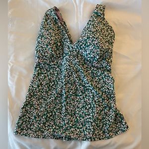 Athleta Triangle Tankini. Floral, size XL.